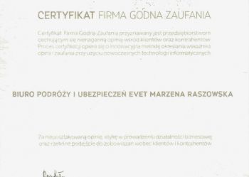 Firma godna zaufania 2014